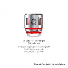 Smok V8 Baby-T12 Red Light - Singular or 5 Pack (For TFV12 Baby Prince)
